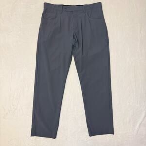 Zanella Active Stretch Flat Front Navy Pants Mens 32" Altered Hemmed 28"